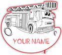 Personalized Fire Truck RGB Dynamic Glam LED Sign st06-fnd-p0030-tm