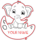 Personalized Elephant RGB Dynamic Glam LED Sign st06-fnd-p0013-tm