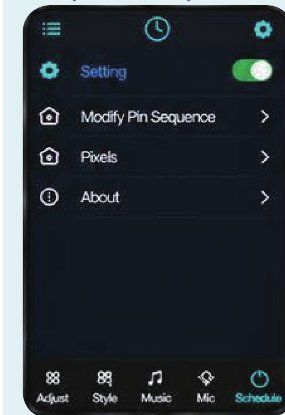 Advanced options menu
