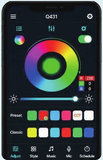 Colour wheel screen