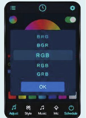 RGB sequence selector