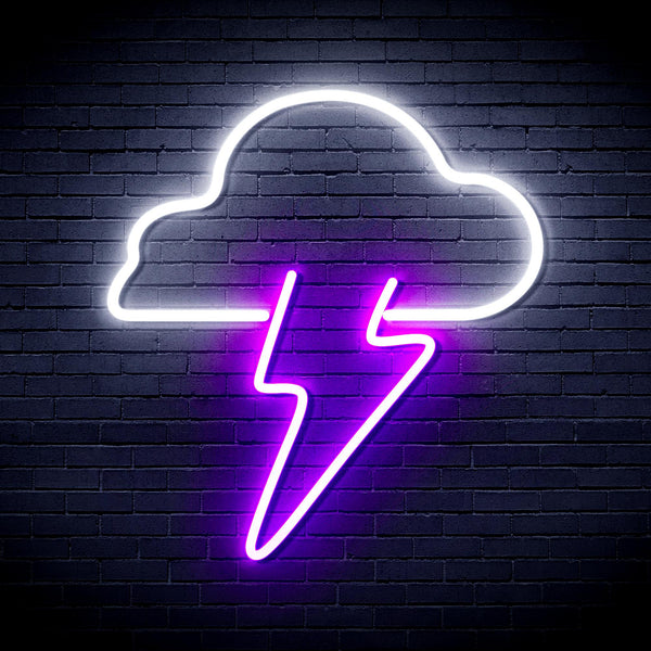 advpro-cloud-and-lighting-bolt-ultra-bright-led-neon-sign-fnu0003 - White & Purple