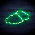 advpro-two-clouds-ultra-bright-led-neon-sign-fnu0007 - Green