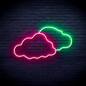 advpro-two-clouds-ultra-bright-led-neon-sign-fnu0007 - Green & Pink