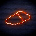 advpro-two-clouds-ultra-bright-led-neon-sign-fnu0007 - Orange