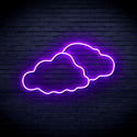 advpro-two-clouds-ultra-bright-led-neon-sign-fnu0007 - Purple