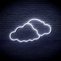 advpro-two-clouds-ultra-bright-led-neon-sign-fnu0007 - White