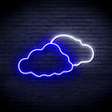 advpro-two-clouds-ultra-bright-led-neon-sign-fnu0007 - White & Blue