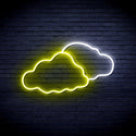 advpro-two-clouds-ultra-bright-led-neon-sign-fnu0007 - White & Yellow