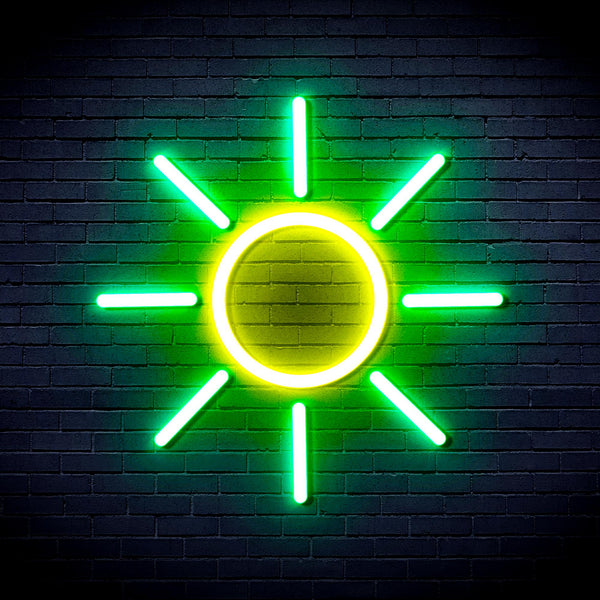 advpro-sun-ultra-bright-led-neon-sign-fnu0012 - Green & Yellow