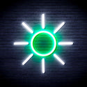 advpro-sun-ultra-bright-led-neon-sign-fnu0012 - White & Green