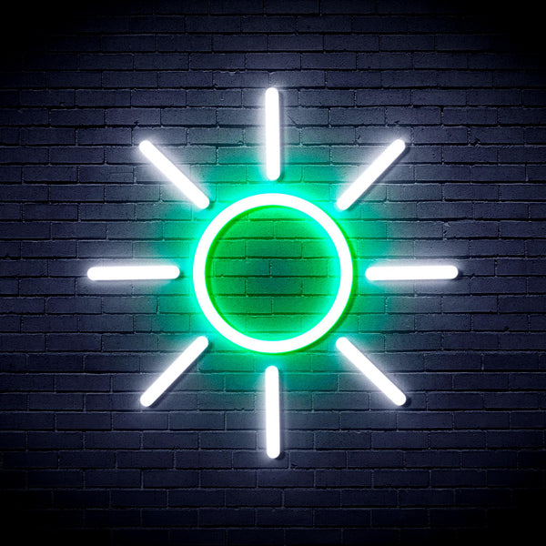 advpro-sun-ultra-bright-led-neon-sign-fnu0012 - White & Green