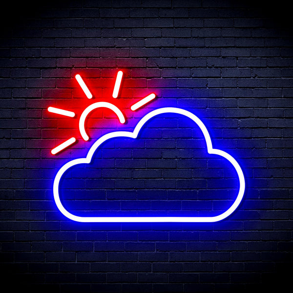 advpro-sun-and-cloud-ultra-bright-led-neon-sign-fnu0014 - Blue & Red