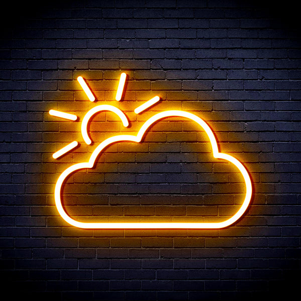 advpro-sun-and-cloud-ultra-bright-led-neon-sign-fnu0014 - Golden Yellow