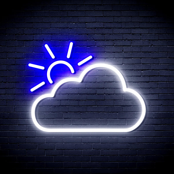 advpro-sun-and-cloud-ultra-bright-led-neon-sign-fnu0014 - White & Blue
