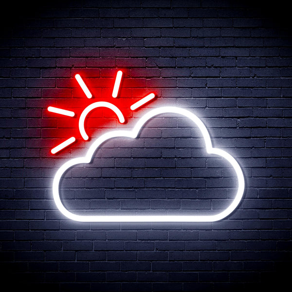 advpro-sun-and-cloud-ultra-bright-led-neon-sign-fnu0014 - White & Red