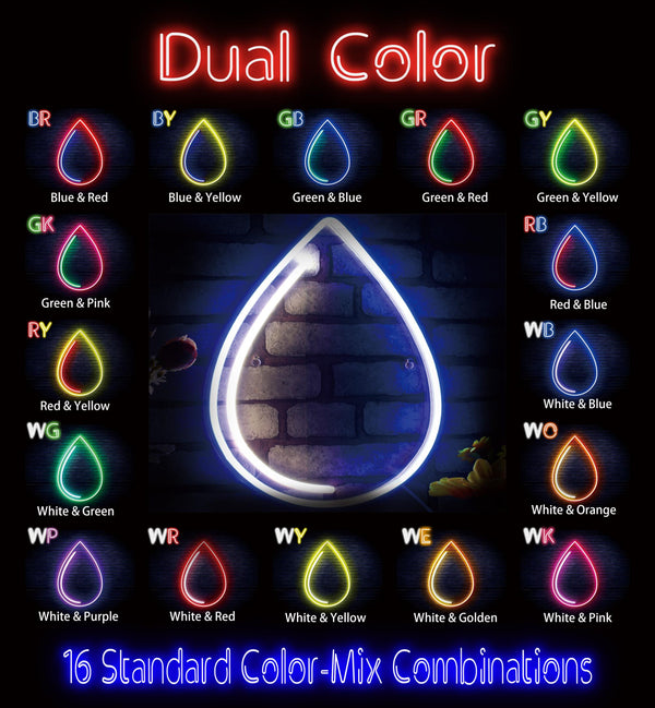 advpro-water-droplet-ultra-bright-led-neon-sign-fnu0015 - Dual-Color