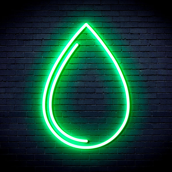advpro-water-droplet-ultra-bright-led-neon-sign-fnu0015 - Green