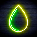 advpro-water-droplet-ultra-bright-led-neon-sign-fnu0015 - Green & Yellow