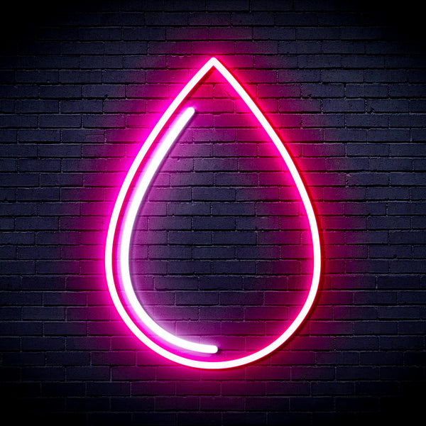 advpro-water-droplet-ultra-bright-led-neon-sign-fnu0015 - White & Pink