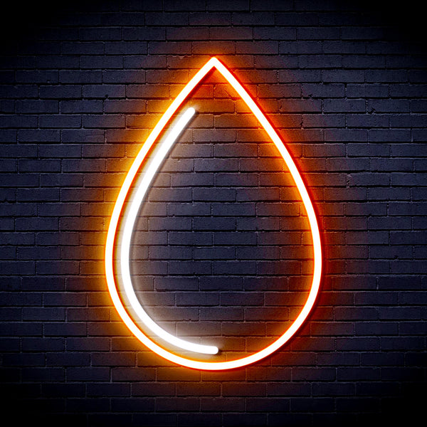 advpro-water-droplet-ultra-bright-led-neon-sign-fnu0015 - White & Orange
