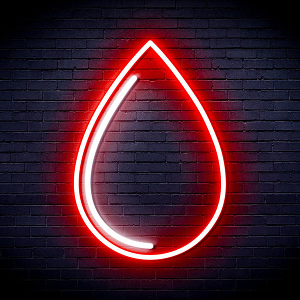 advpro-water-droplet-ultra-bright-led-neon-sign-fnu0015 - White & Red
