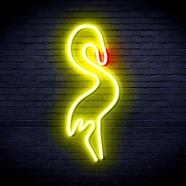 advpro-flamingo-ultra-bright-led-neon-sign-fnu0019 - Red & Yellow