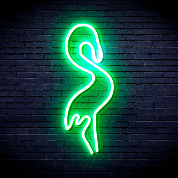 advpro-flamingo-ultra-bright-led-neon-sign-fnu0019 - White & Green