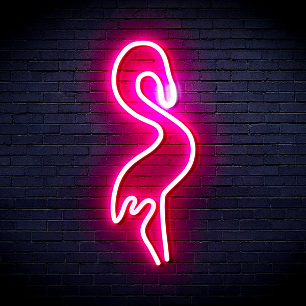 advpro-flamingo-ultra-bright-led-neon-sign-fnu0019 - White & Pink
