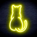 advpro-back-of-standing-cat-ultra-bright-led-neon-sign-fnu0023 - Yellow