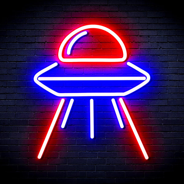 advpro-spaceship-ultra-bright-led-neon-sign-fnu0031 - Blue & Red