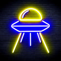 advpro-spaceship-ultra-bright-led-neon-sign-fnu0031 - Blue & Yellow