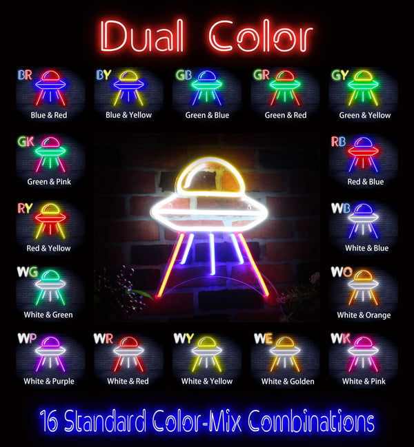 advpro-spaceship-ultra-bright-led-neon-sign-fnu0031 - Dual-Color