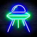 advpro-spaceship-ultra-bright-led-neon-sign-fnu0031 - Green & Blue