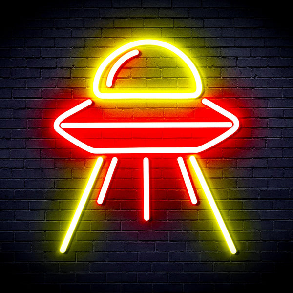 advpro-spaceship-ultra-bright-led-neon-sign-fnu0031 - Red & Yellow
