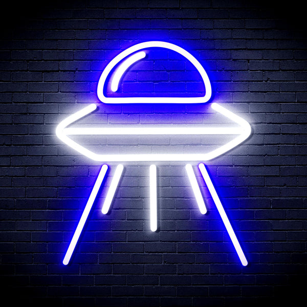advpro-spaceship-ultra-bright-led-neon-sign-fnu0031 - White & Blue