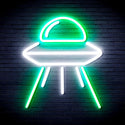advpro-spaceship-ultra-bright-led-neon-sign-fnu0031 - White & Green