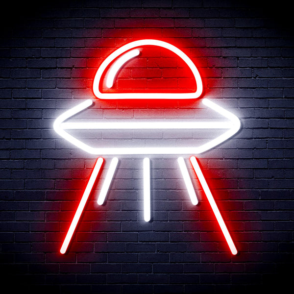 advpro-spaceship-ultra-bright-led-neon-sign-fnu0031 - White & Red