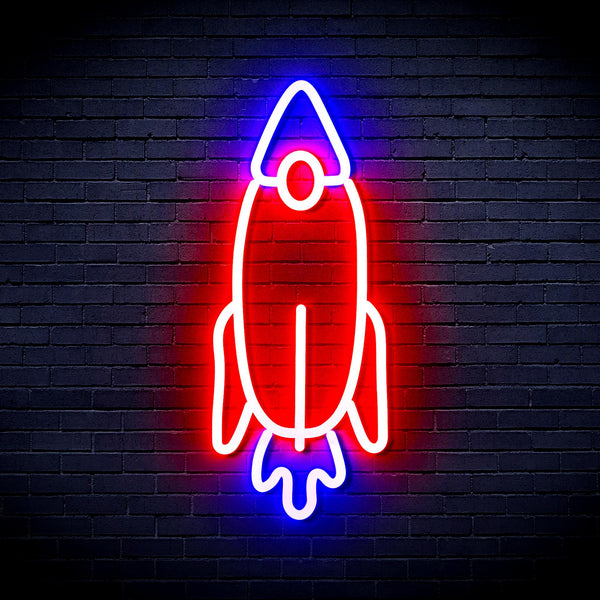 advpro-rocket-ultra-bright-led-neon-sign-fnu0032 - Blue & Red