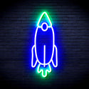 advpro-rocket-ultra-bright-led-neon-sign-fnu0032 - Green & Blue