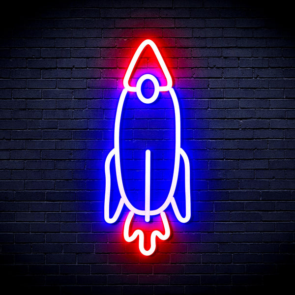 advpro-rocket-ultra-bright-led-neon-sign-fnu0032 - Red & Blue