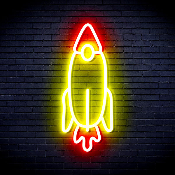 advpro-rocket-ultra-bright-led-neon-sign-fnu0032 - Red & Yellow