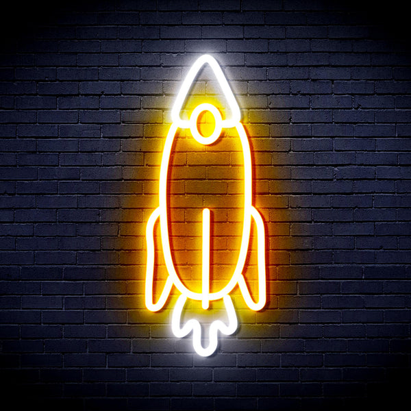 advpro-rocket-ultra-bright-led-neon-sign-fnu0032 - White & Golden Yellow