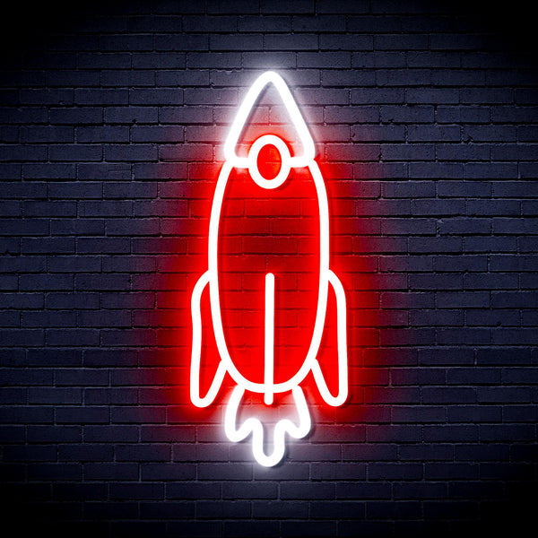 advpro-rocket-ultra-bright-led-neon-sign-fnu0032 - White & Red