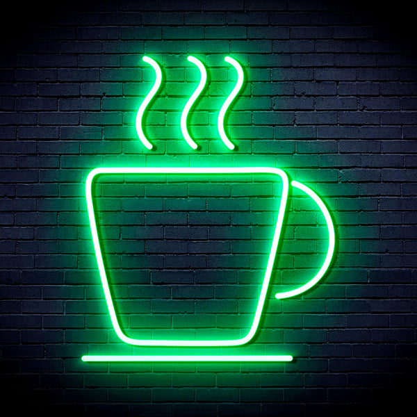 advpro-coffee-cup-ultra-bright-led-neon-sign-fnu0041 - Green