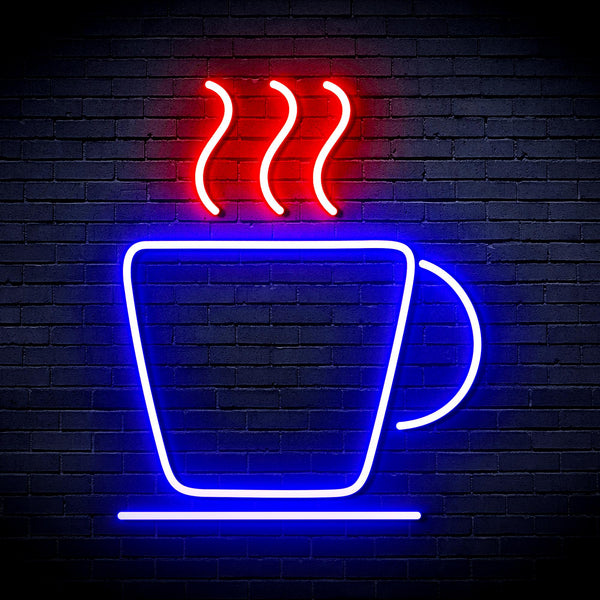 advpro-coffee-cup-ultra-bright-led-neon-sign-fnu0041 - Red & Blue