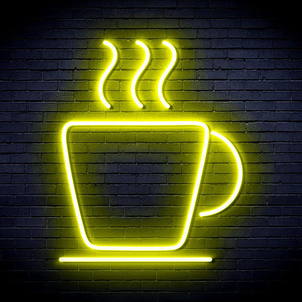 advpro-coffee-cup-ultra-bright-led-neon-sign-fnu0041 - Yellow