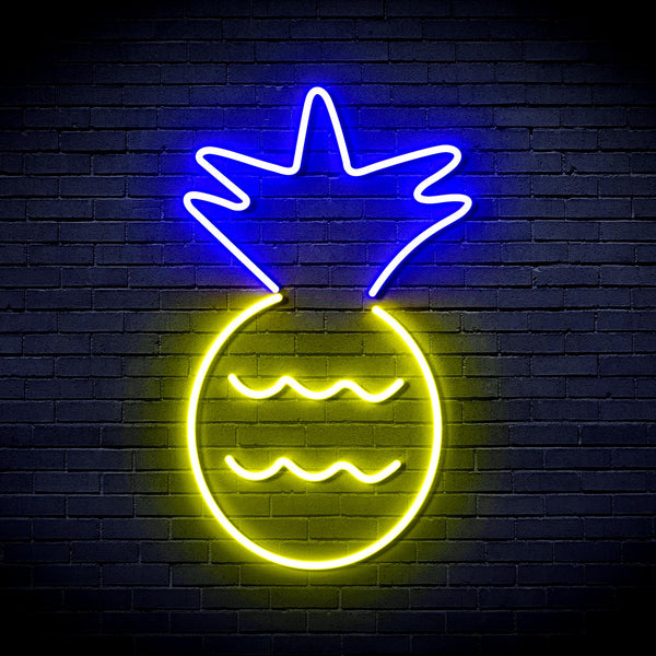 advpro-pineapple-ultra-bright-led-neon-sign-fnu0043 - Blue & Yellow