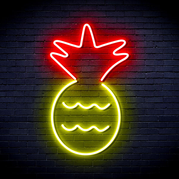 advpro-pineapple-ultra-bright-led-neon-sign-fnu0043 - Red & Yellow