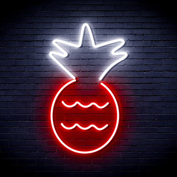 advpro-pineapple-ultra-bright-led-neon-sign-fnu0043 - White & Red